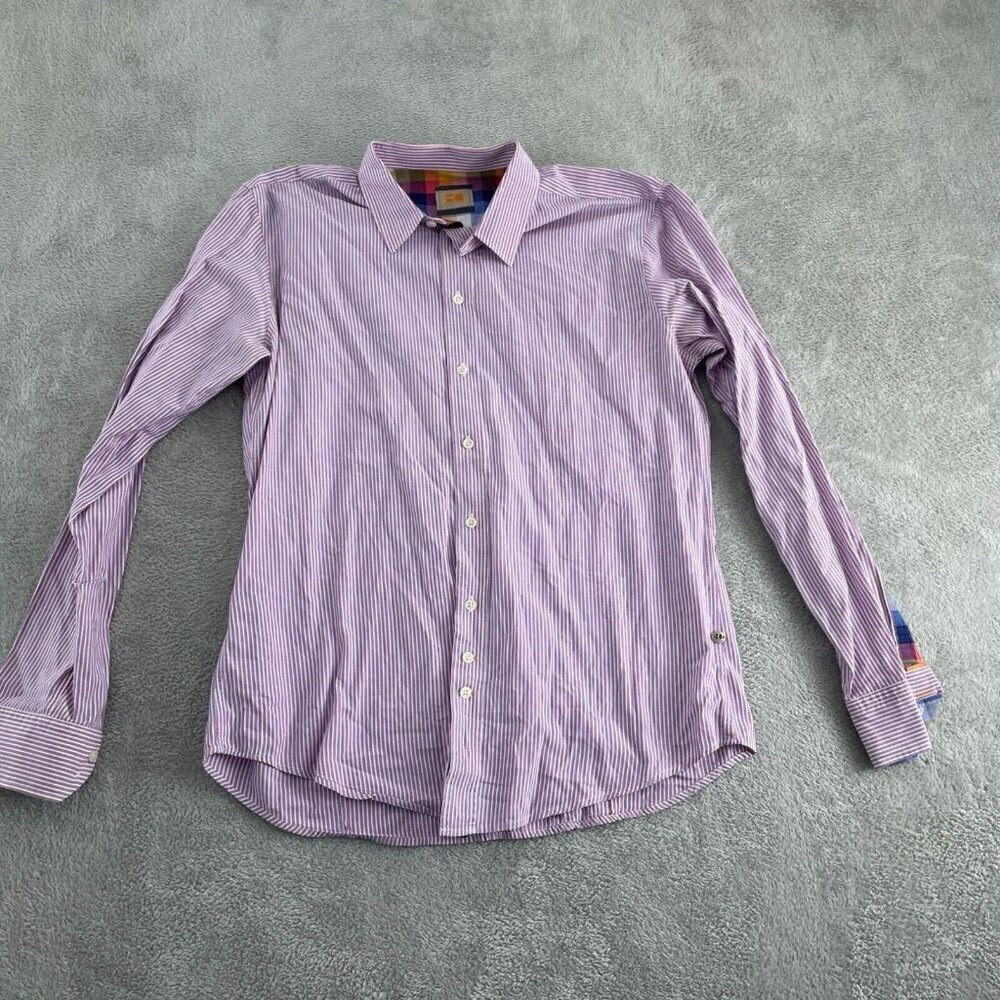 Boss Orange Mens Striped Button-Down Long Sleeve Shirt  1769